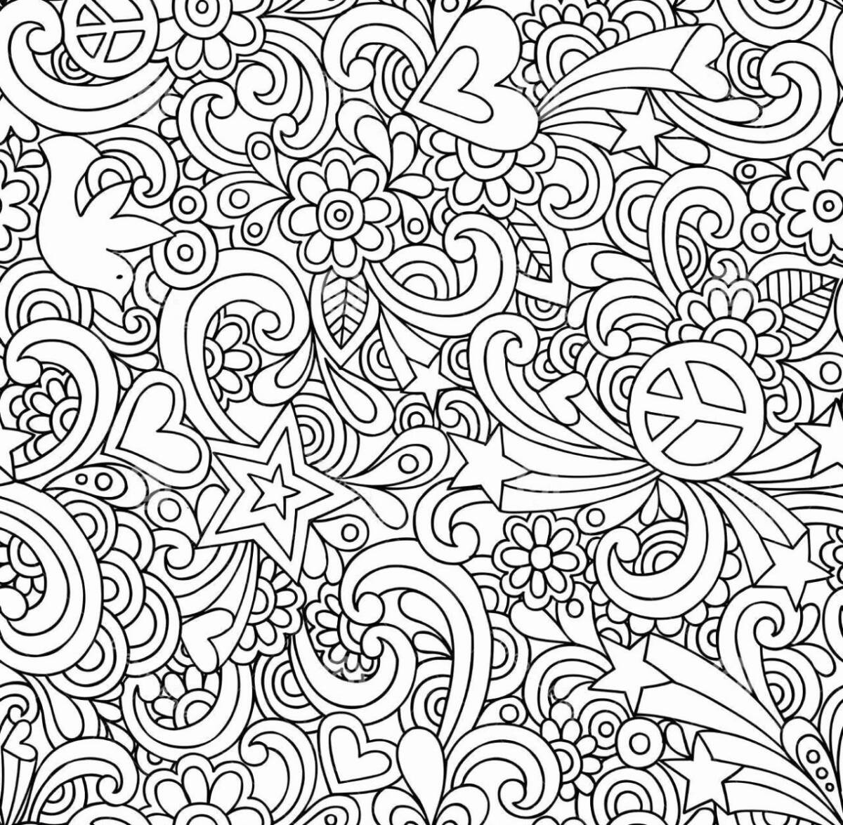 10 Hard Abstract Coloring Pages for an Artistic Challenge