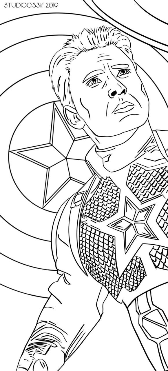 10 Captain America Endgame Coloring Pages to Unleash Your Inner Patriot