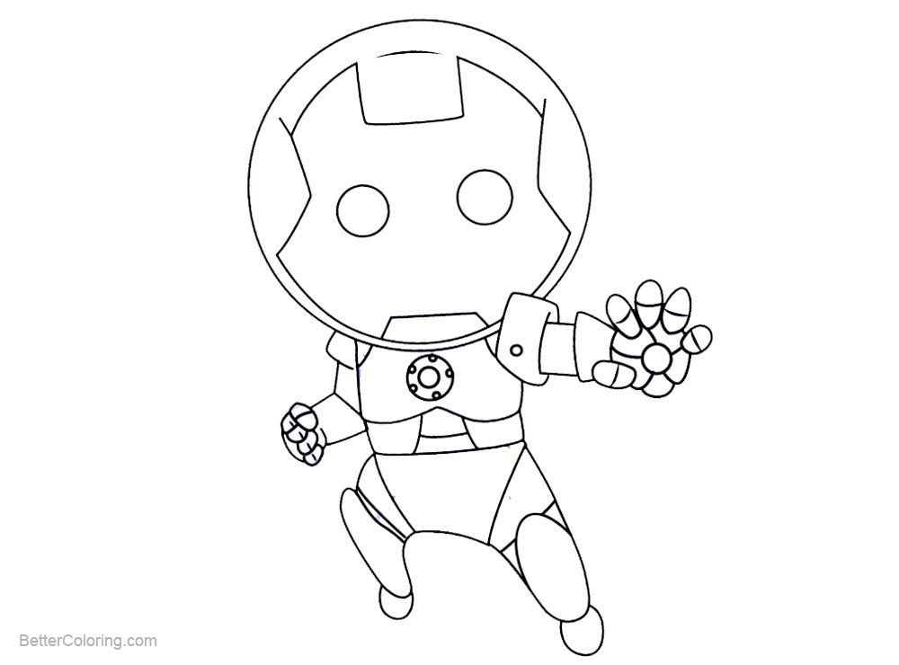 Iron Man Chibi Coloring Pages Free Printable 11