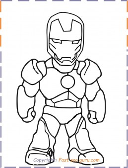 Iron Man Chibi Coloring Pages Free Printable 27