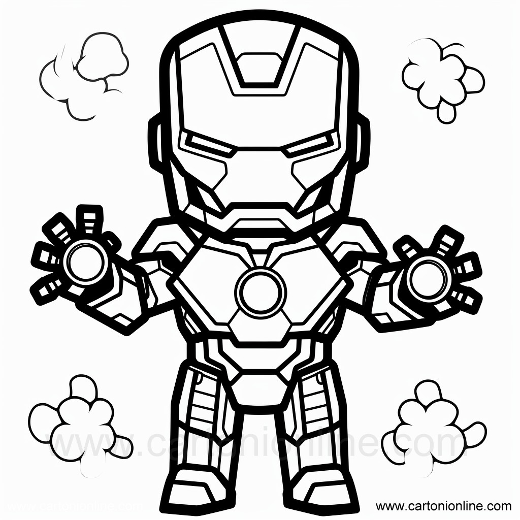 Iron Man Chibi Coloring Pages Free Printable 30