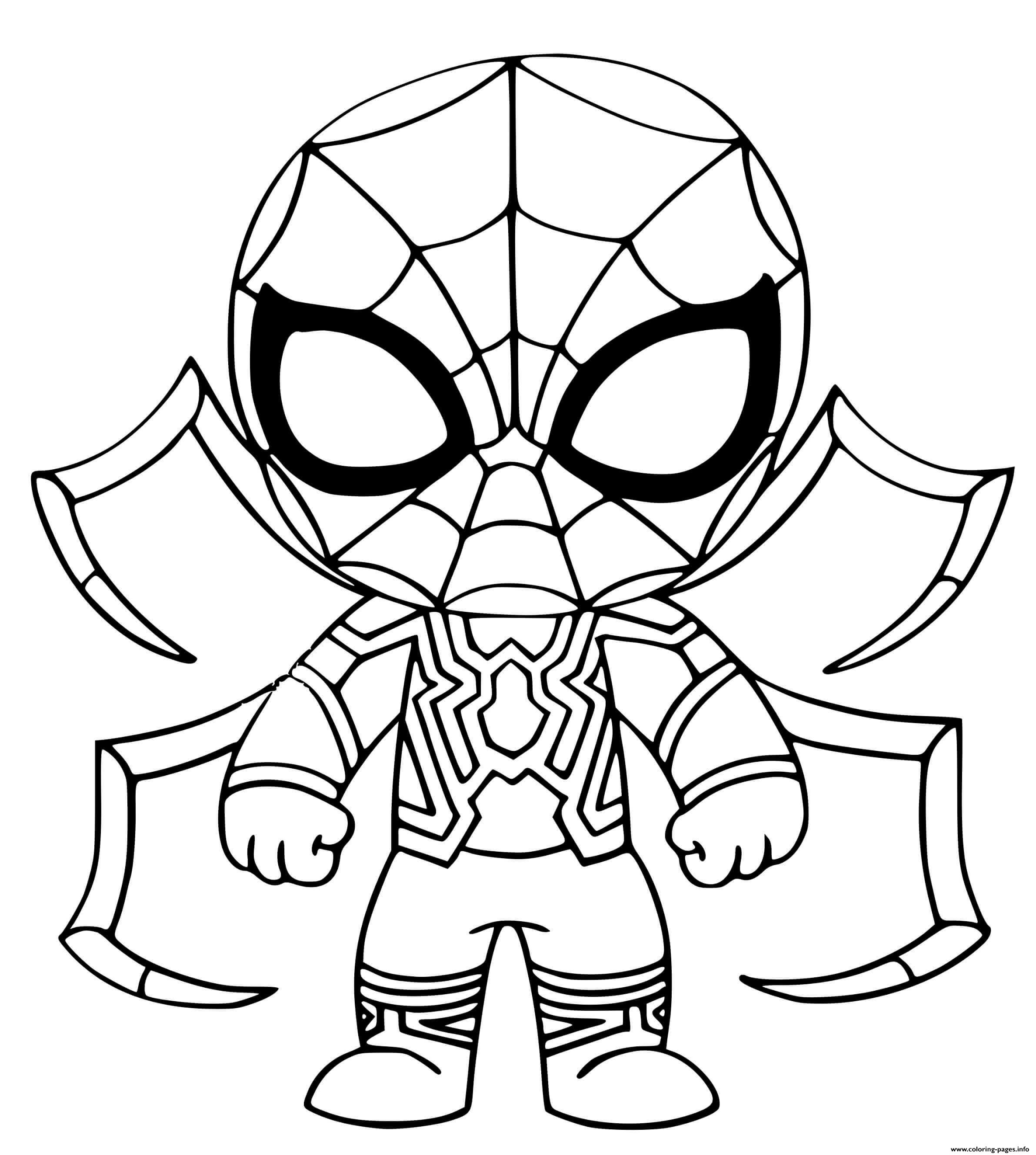 Iron Spider Man Coloring Pages Free Printable 1