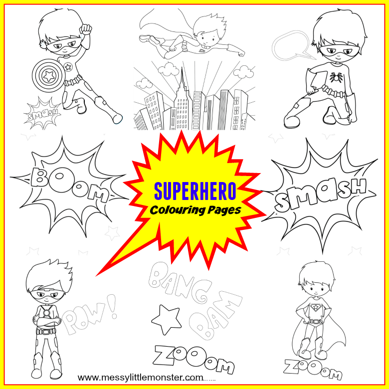 10 Design Superhero Coloring Pages to Unleash Your Inner Artist