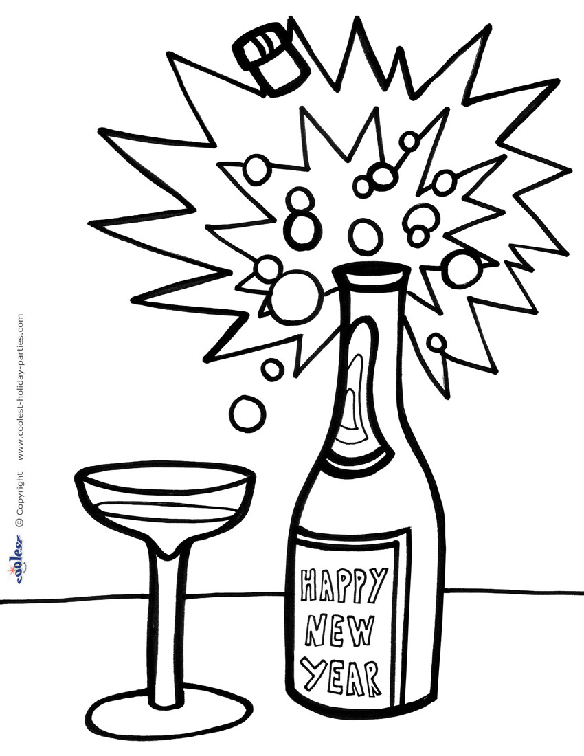 55+ Happy New Years Coloring Pages for Adult 17