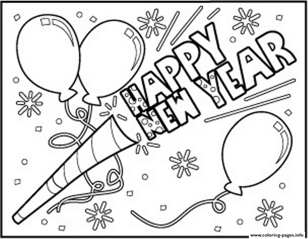 55+ Happy New Years Coloring Pages for Adult 19