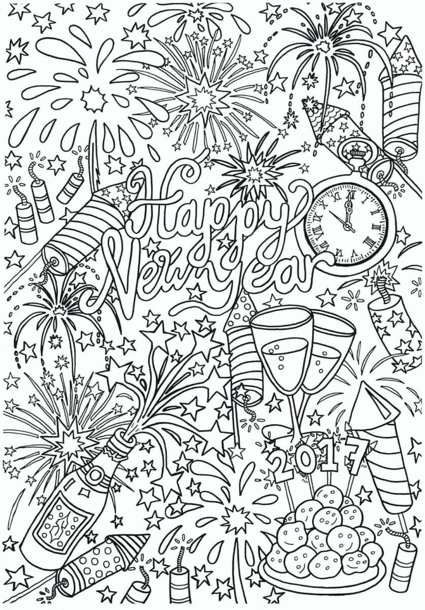 55+ Happy New Years Coloring Pages for Adult 24