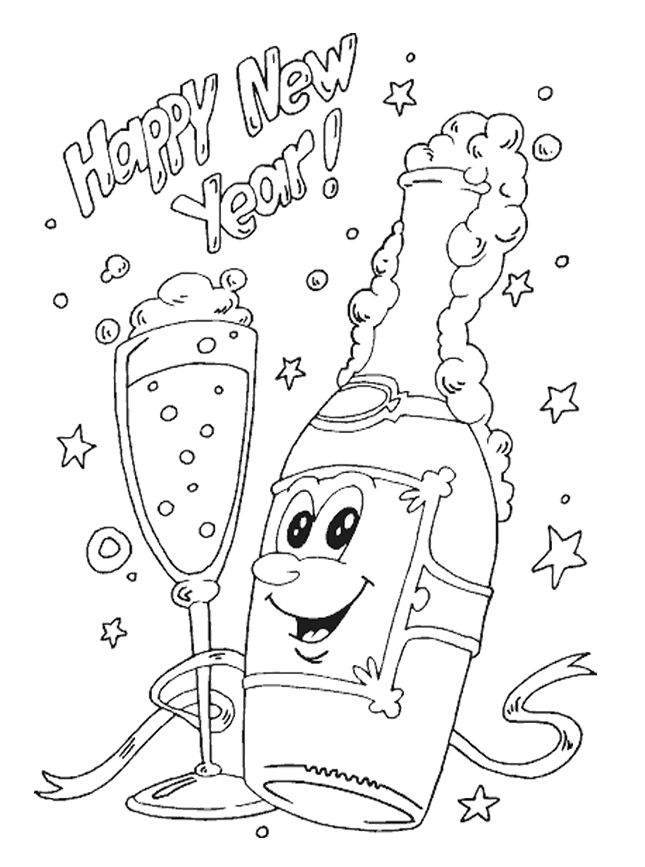 55+ Happy New Years Coloring Pages for Adult 33