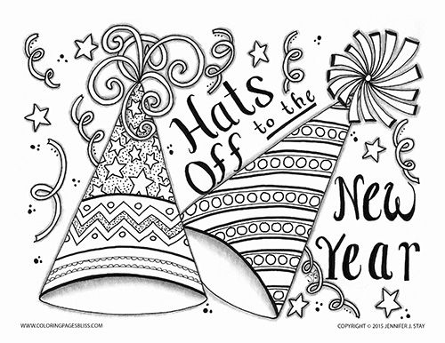 55+ Happy New Years Coloring Pages for Adult 47