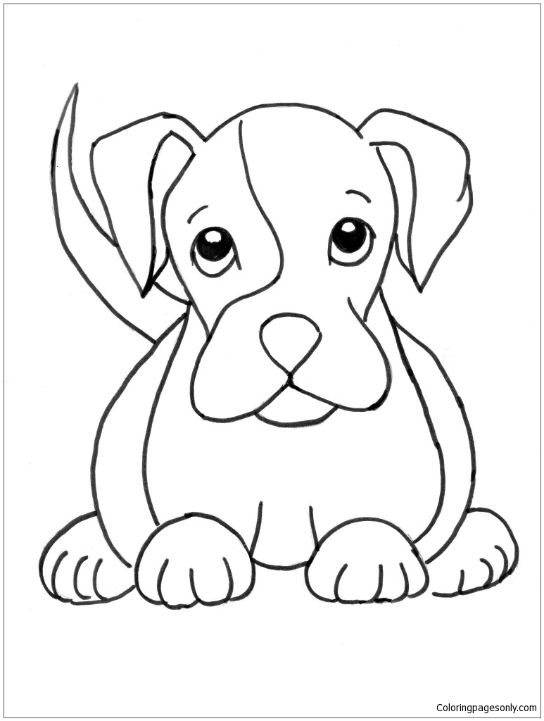 190+ Puppy Dog Coloring Pages Free Printable 195