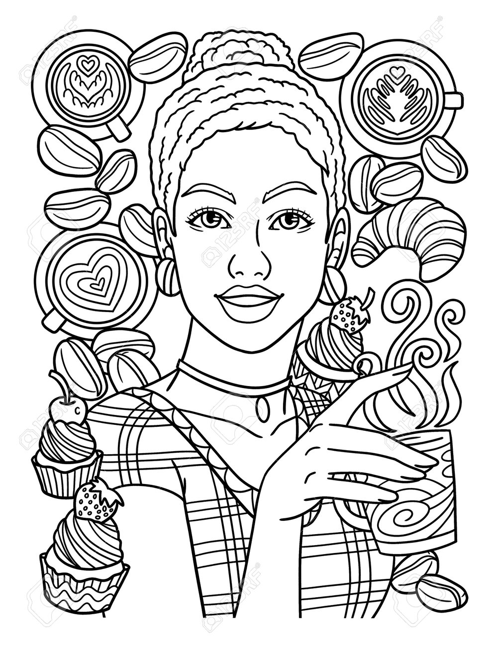 114+ Adult Coloring Pages Coffee Printable 103