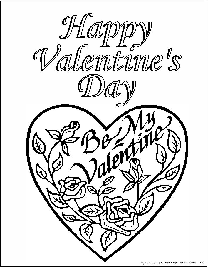 28 Lovely Valentine's Day Coloring Pages Printable 4