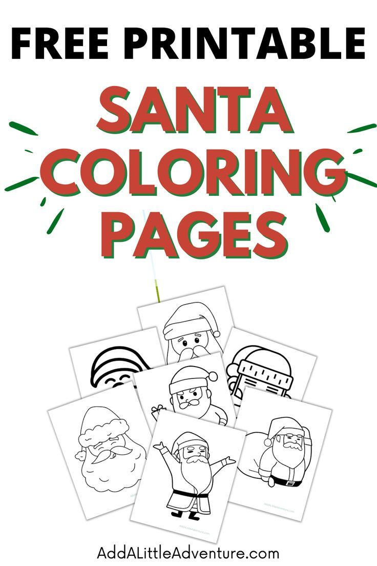 Free Santa Coloring Pages Printable Cheer 21