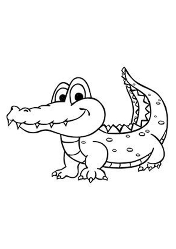 32 Alligator Coloring Pages PDF Printable 4