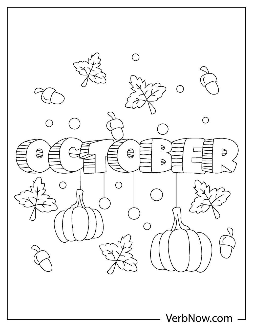 32 Festive October Coloring Pages Printable 25