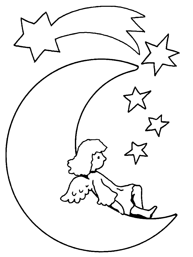 36 Moon Coloring Pages Printable 11